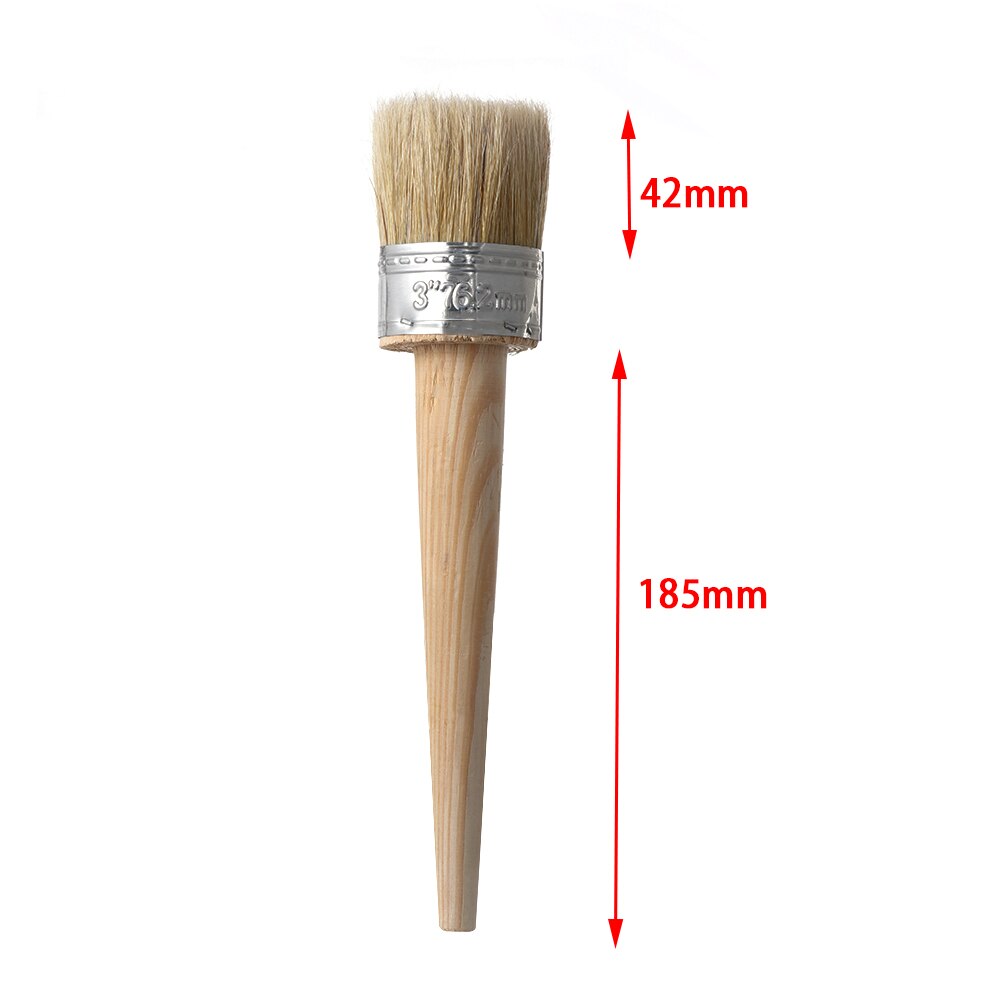 1pc kridt maling voksbørste til maling eller voksning af møbler stencils folkekunst boligindretning træ store børster med naturlige børster