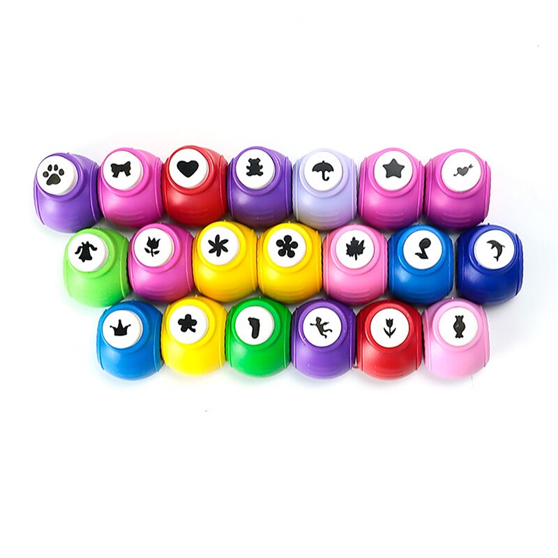 20/10/5PCS Hole Puncher Mini Scrapbooking Embossers For Kids Paper Cutter Punchers Arts Crafts Flower Moon Punch Embossing Tool