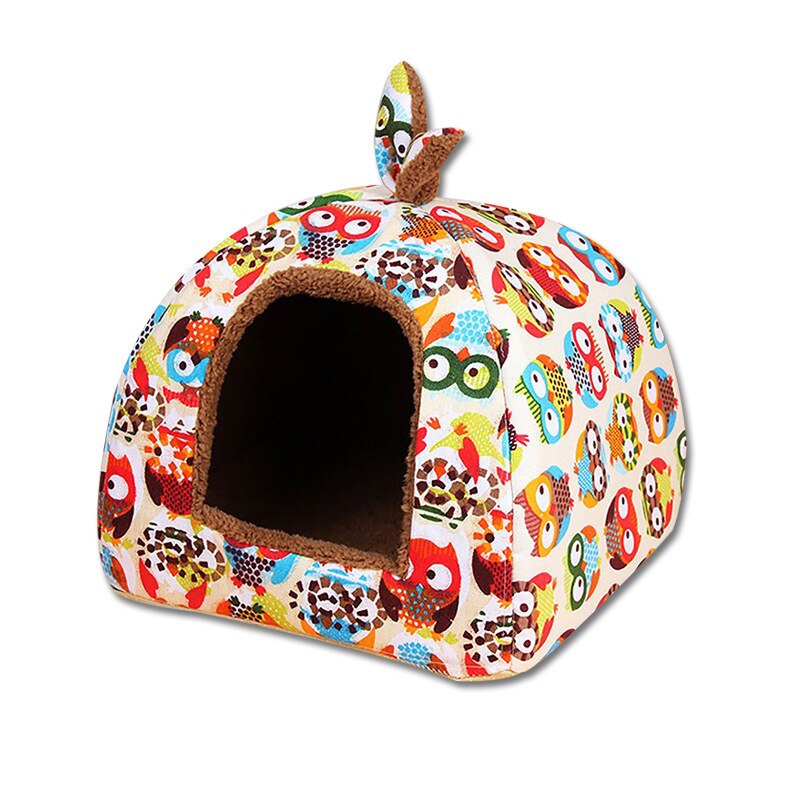 Lit Chihuahua pliable double usage | Lits pour chiens pour petits chiens maison, lit Chihuahua étanche chiens moyens et grands, lit pour animaux de compagnie: owl / L