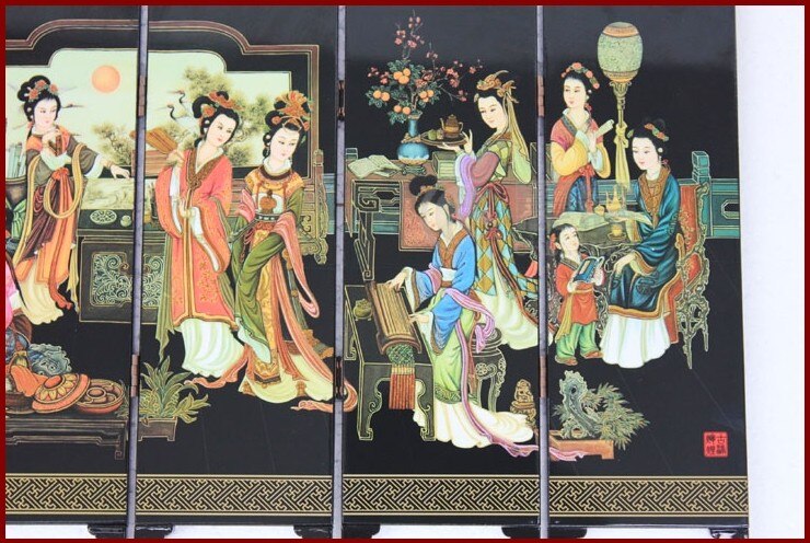 (Mini) Exquisite Chinese Klassieke Lak Schilderen – Grandado