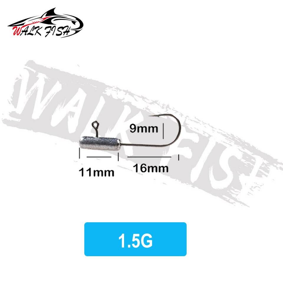 Gå fisk 10 st/lot 1g 1.5g 2g 3g mini jigg huvud krok exponerad fiske krok hulling krok öring mjuk drag jigg fiske krok: 1.5g