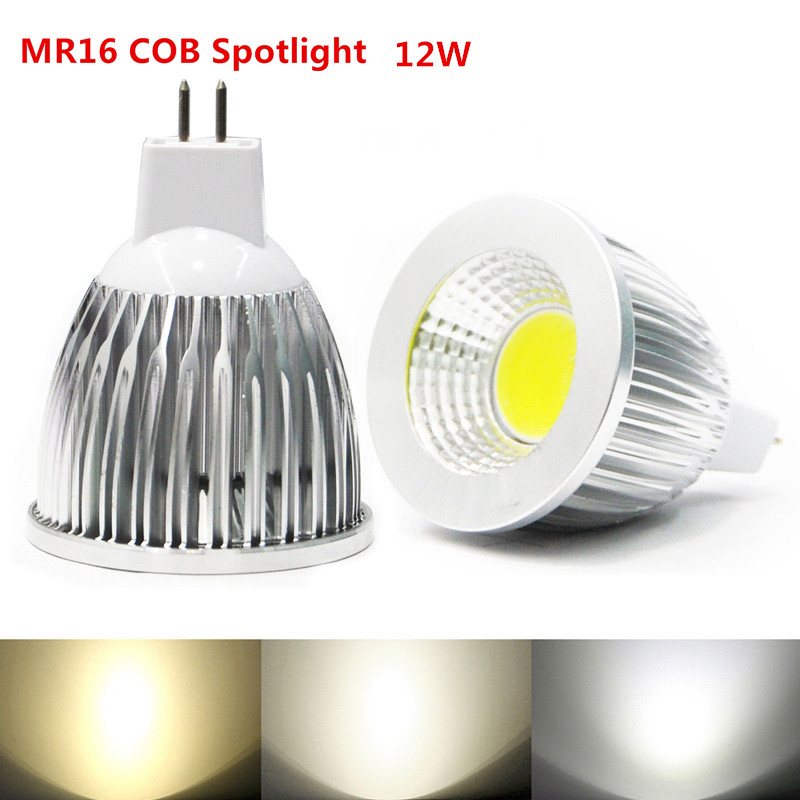 1pcs Super Heldere MR16 COB 9W 12W 15W LED Gloeilamp MR16 12V Warm Wit /Pure/Koud Wit led VERLICHTING