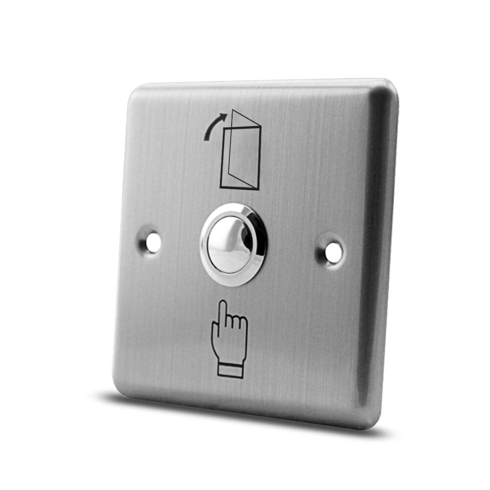 Metall Edelstahl Tür Exit-Button Schalter Release Push-Taste mit LED-Licht Für Access Control Lock System NC/KEINE/COM zu Öffnen Tür