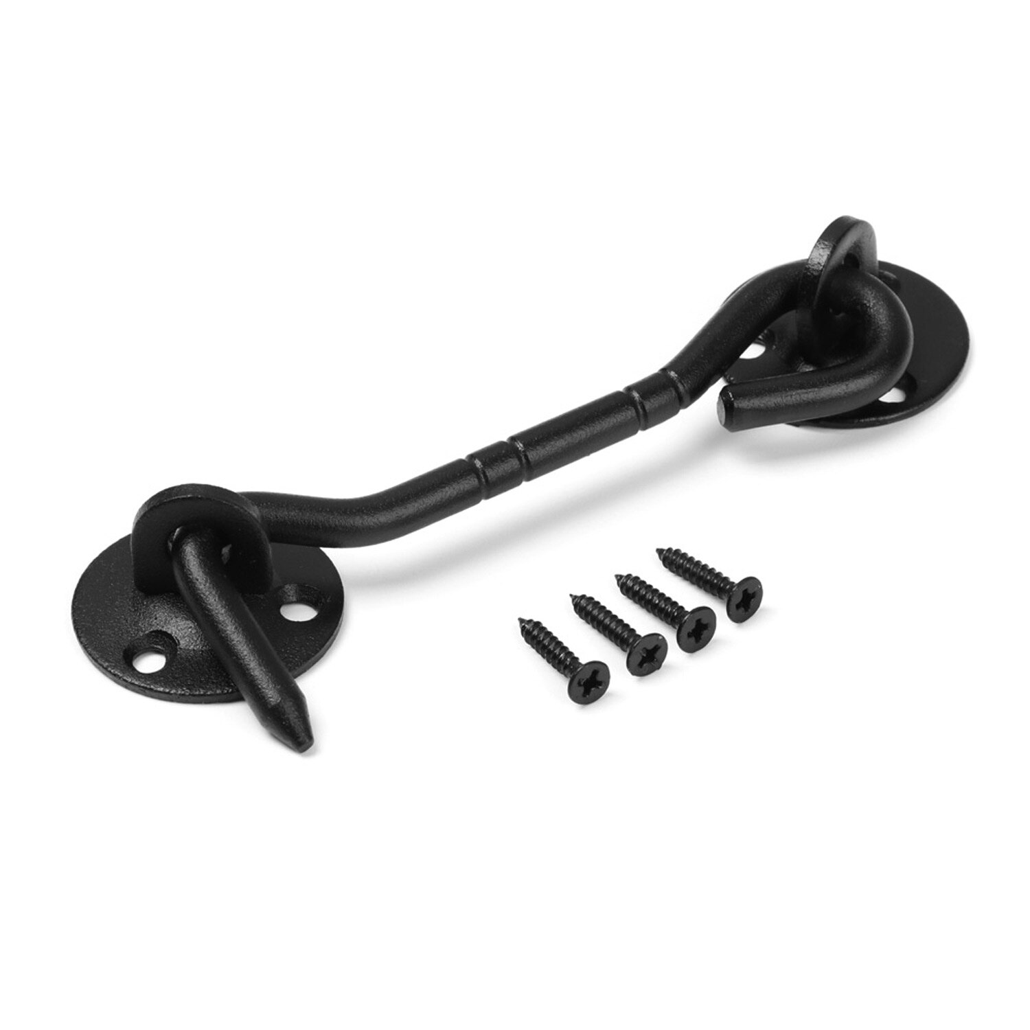 4 inch Cabin Hook Barn Door Latch Doors Bathrooms Windows Eye Latch Stainless Steel Silent Gate Hook with screws