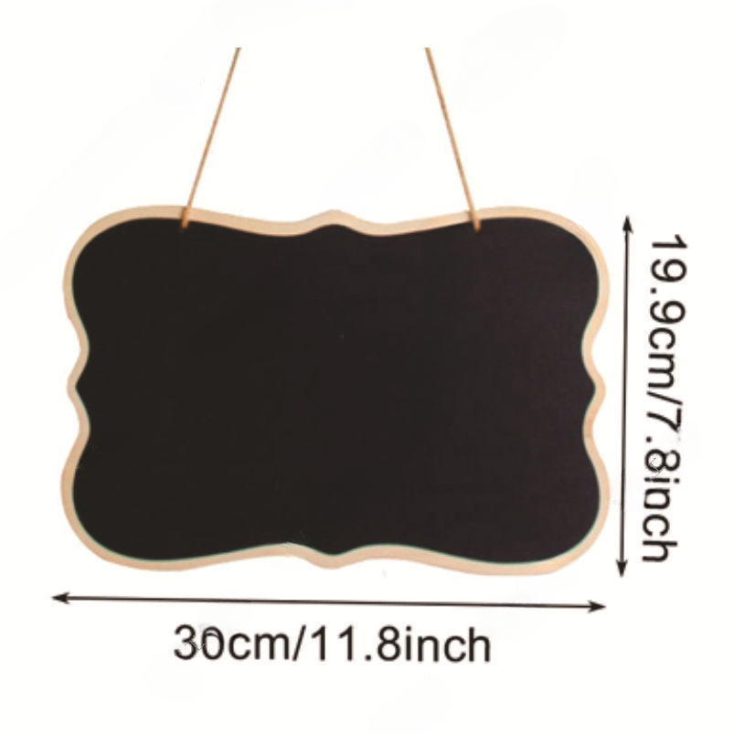 Pizarra rústica de madera para boda, decoración para despedida de soltera de Mr Mrs, fotomatón, de cumpleaños, bricolaje, decoración del hogar, tablero de mensajes: Negro