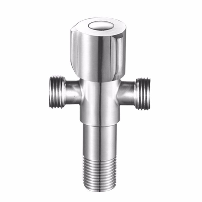 Stainless Steel Angle Valve Bathroom Faucet Water Valve Kitchen Diverter Valve Connector for Toilet Sink Basin Water Heater Tool: A2