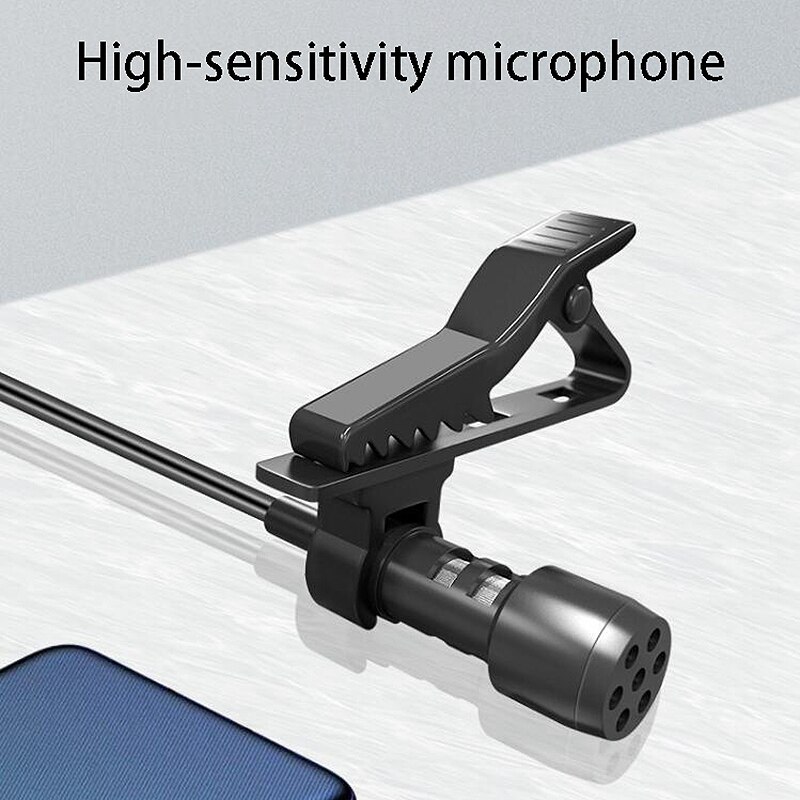 Mini-microfoon, lavalier-condensatormicrofoon met type-c-aansluiting voor android- en ios-smartphones, usb-microfoon