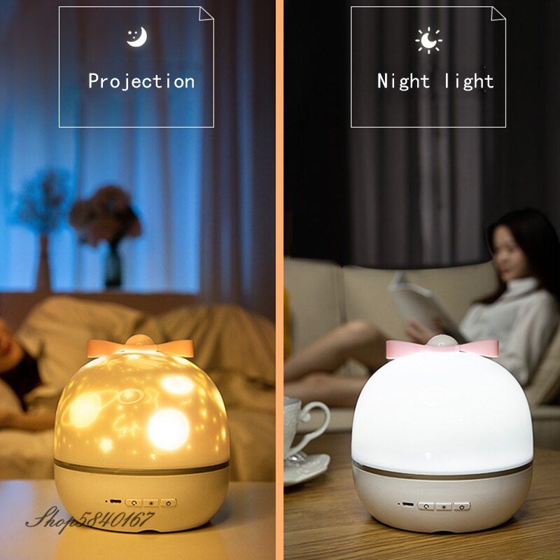 Star Night Light Projector Constellation Night Lamp Bedroom Nightlight Kids Baby Children Room Light Bluetooth Speaker Music