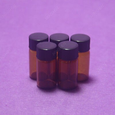 3 ML Amber Reagensfles, Sample, Penicilline Flesjes, Met PP Schroef Deksel, 5 STKS/PARTIJ