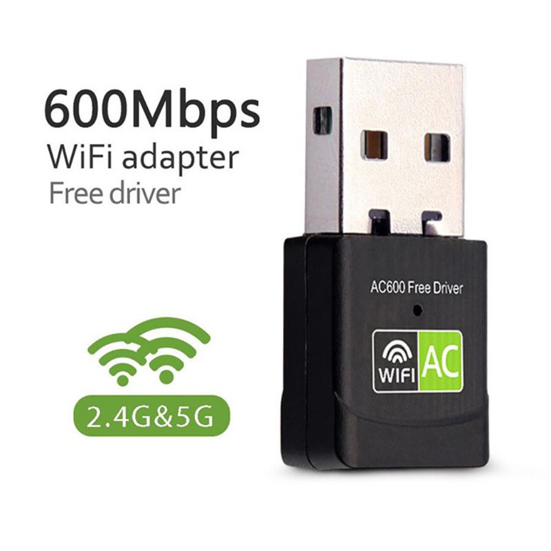 USB WiFi Adapter AC600 Mbps Dual Band 2.4/5Ghz Wireless USB Computer WiFi Dongle