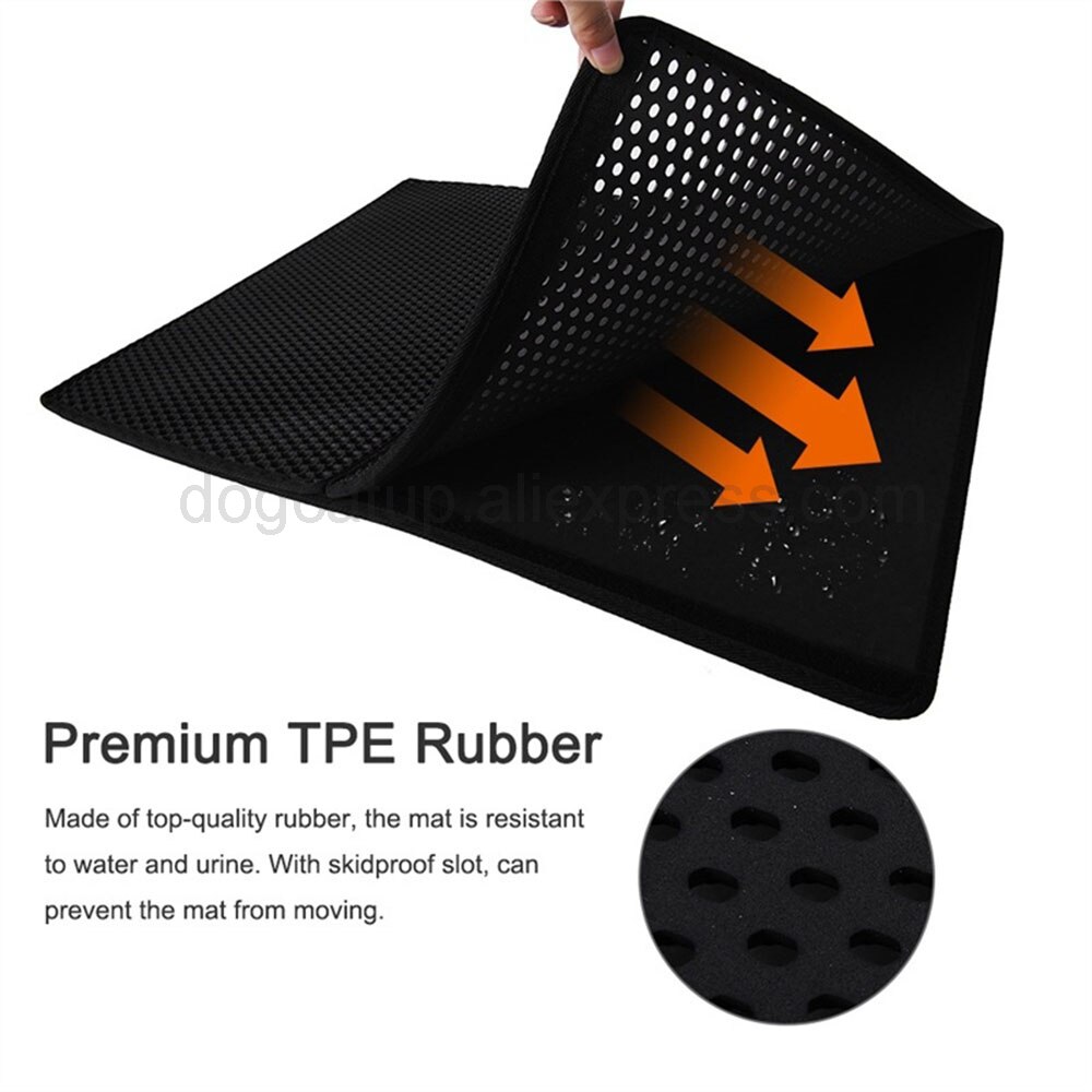 Folding Cat Litter Mat EVA Cats Litter Trapper Mats Waterproof Cushion Foam Rubber Pet Massage Pads Double-layer Kitten Placemat