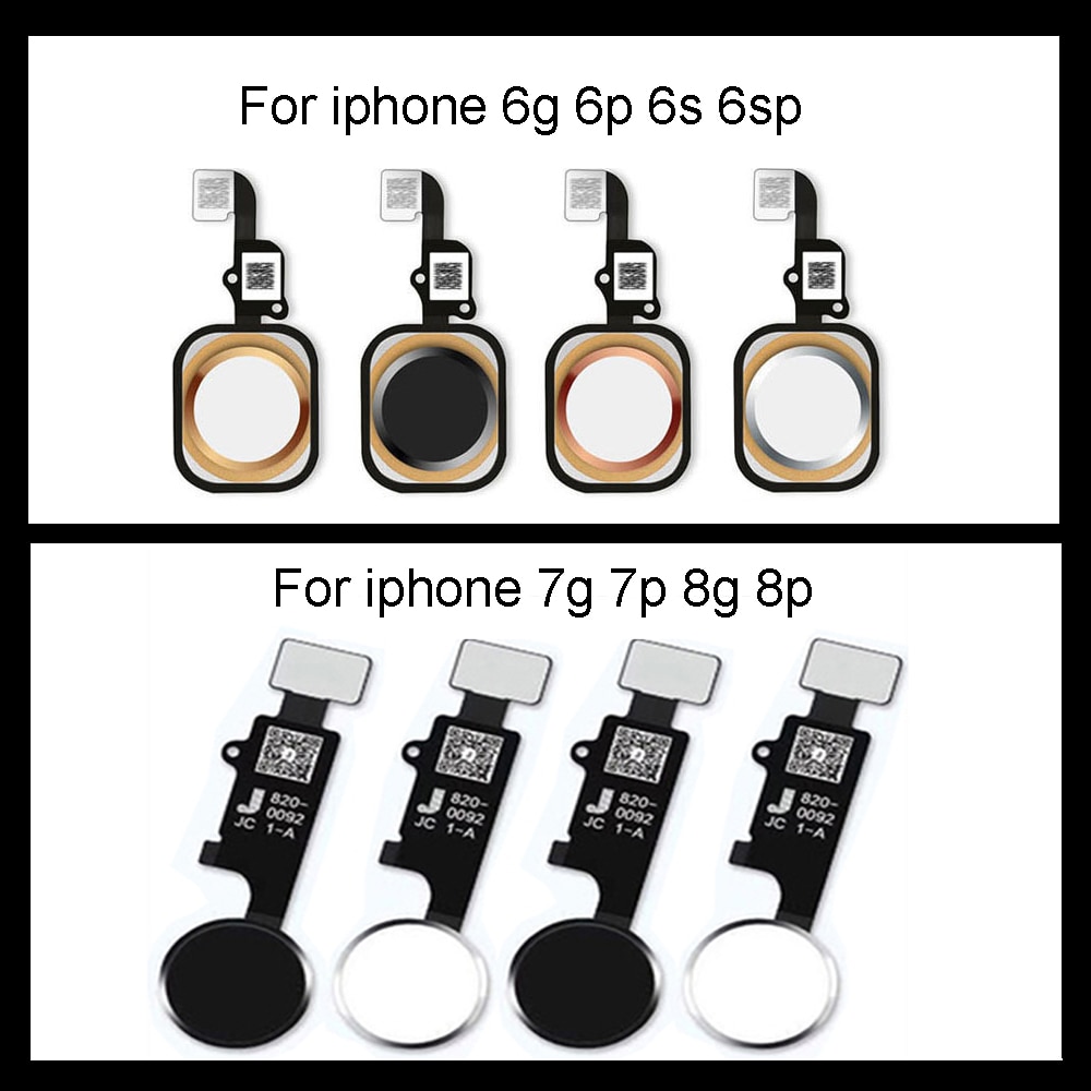 Vervanging Home Button Voor Iphone 5 5c 5 S 6 6 Plus 6 S 6 Splus 7 7 Plus 8 8 Plus Met Flex Cable Touch Id Sensor Home-toets Montage