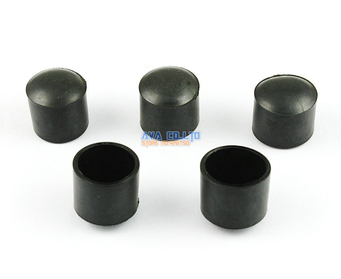 100 Pieces 16mm Round Rubber Furniture Chair Table Leg Cover Floor Protector