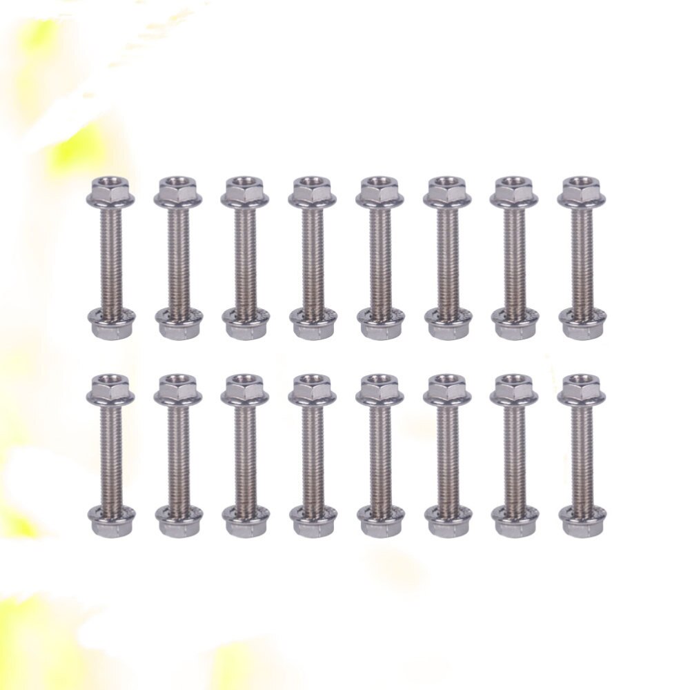 Juego de tornillos de colector de escape de acero inoxidable, 16 uds, compatibles con 4,6, 5.4L, V8: Default Title