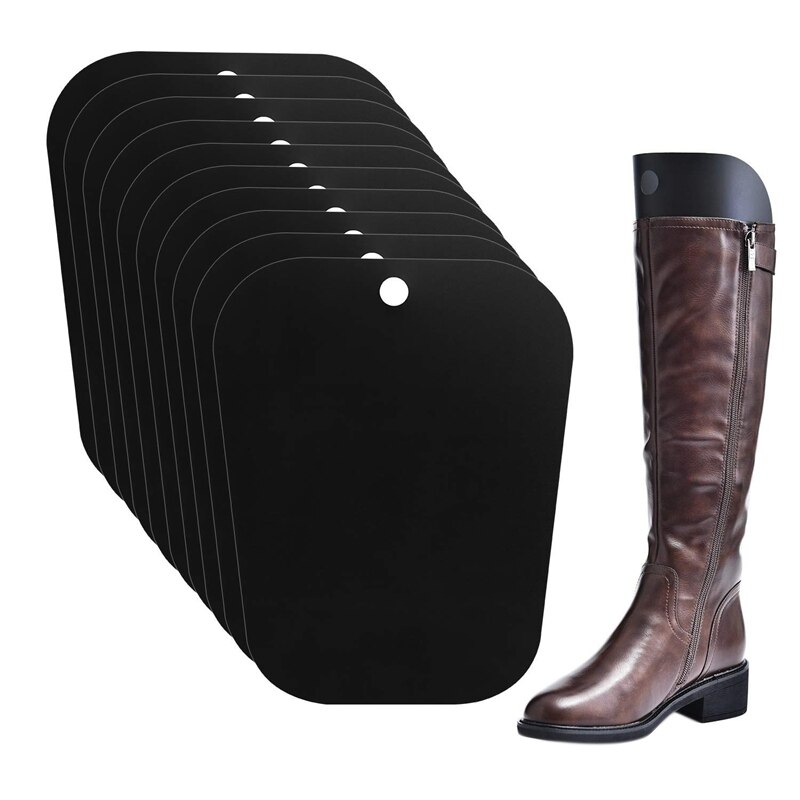 5 Pairs (10 Sheets 14 Inch) Boot Shaper Reusable Boots Support Stand Form Inserts for Women and Men Black