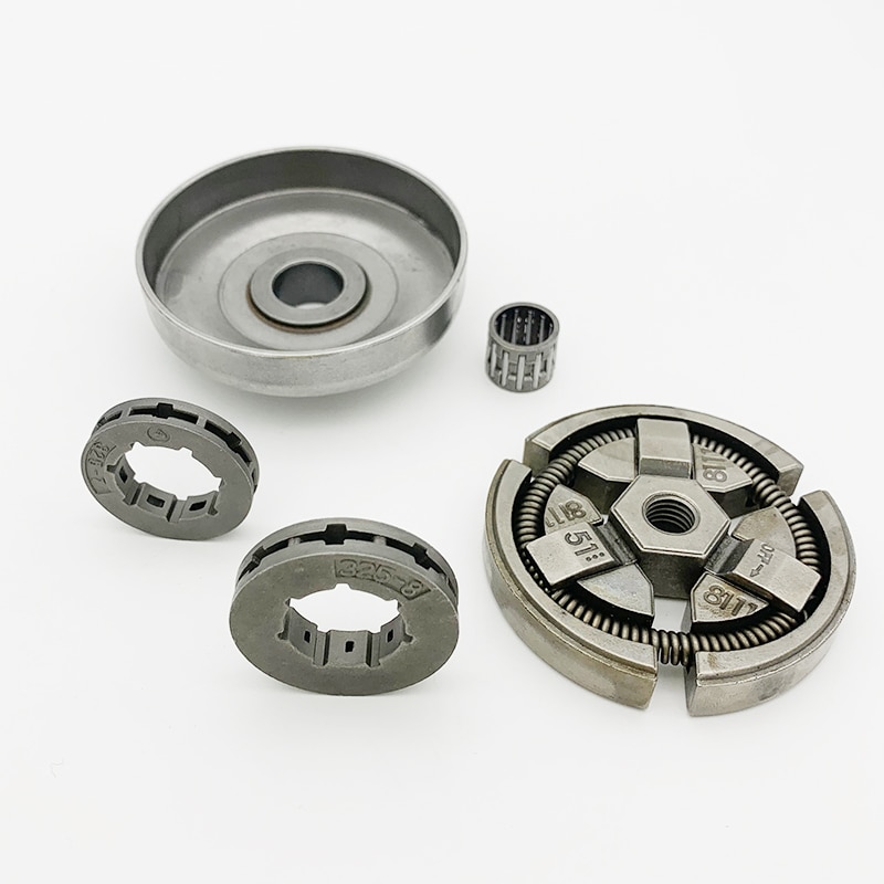 Hunduro. 325 passo-7 dentes 8 dentes conjunto de rolamento de roda dentada embreagem, compatível com husqvarna 55 51 50 peças de reposição de motosserra