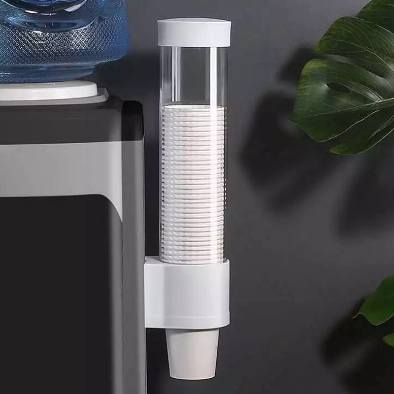 Portavasos desechable, removedor automático de vasos de papel, soporte de vaso de agua montado en la pared, almacenamiento