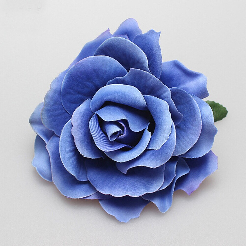Horquilla de flores rosas para mujer, 1 piezas, broche, pinzas para el pelo de de Boda nupcial, accesorios para el cabello de flores artificiales: Azul