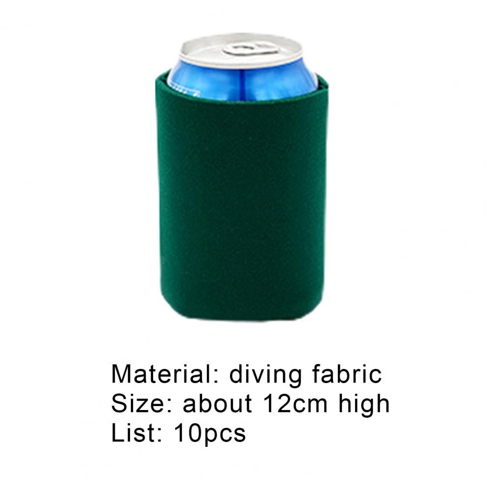 10Pcs Durable Can Cooler Waterproof Cold Retaining Diving Material Bottle Protective Cooler for Home Kitchen Supplies