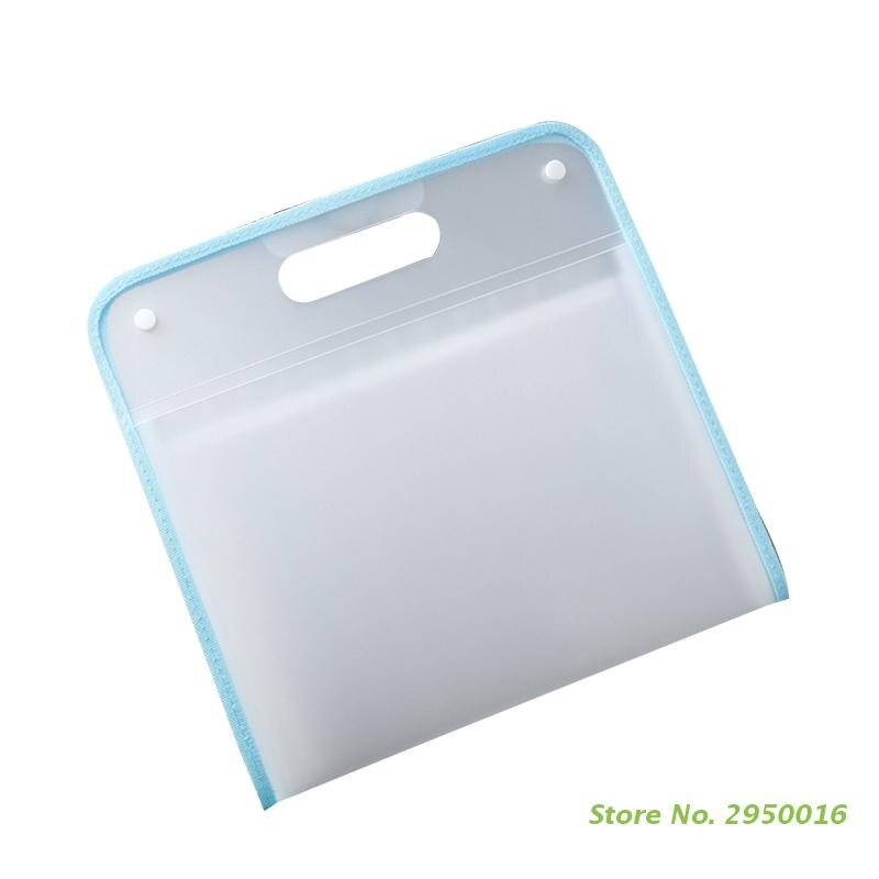 A4 13 Pocket Expanding File Folder Organizer with Dividers Letter Size Expandable Accordion Document Bag Business Briefcase: Transparent  A