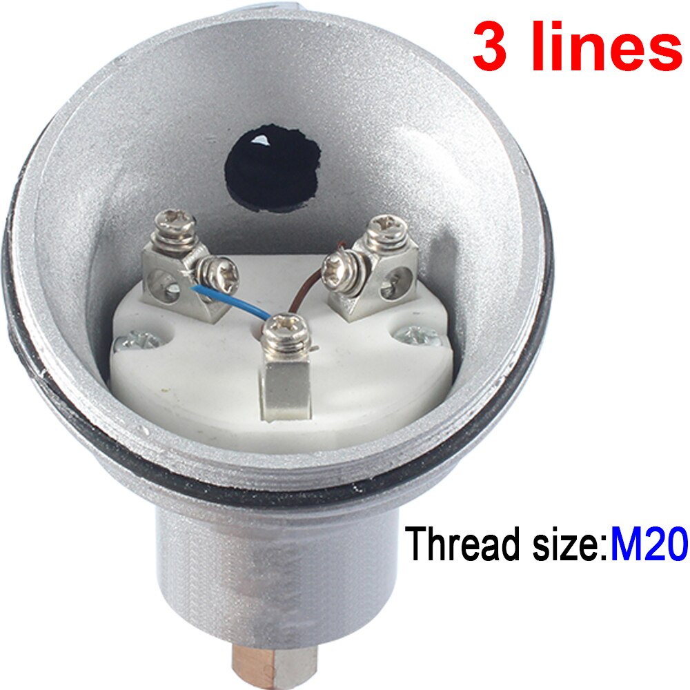 Beweegbare draad  m16 m20 pt100 temperatuursensor sonde zender gepantserde explosieveilige platina rtd thermokoppel weerstand: 3 regels -m20 / 200mm