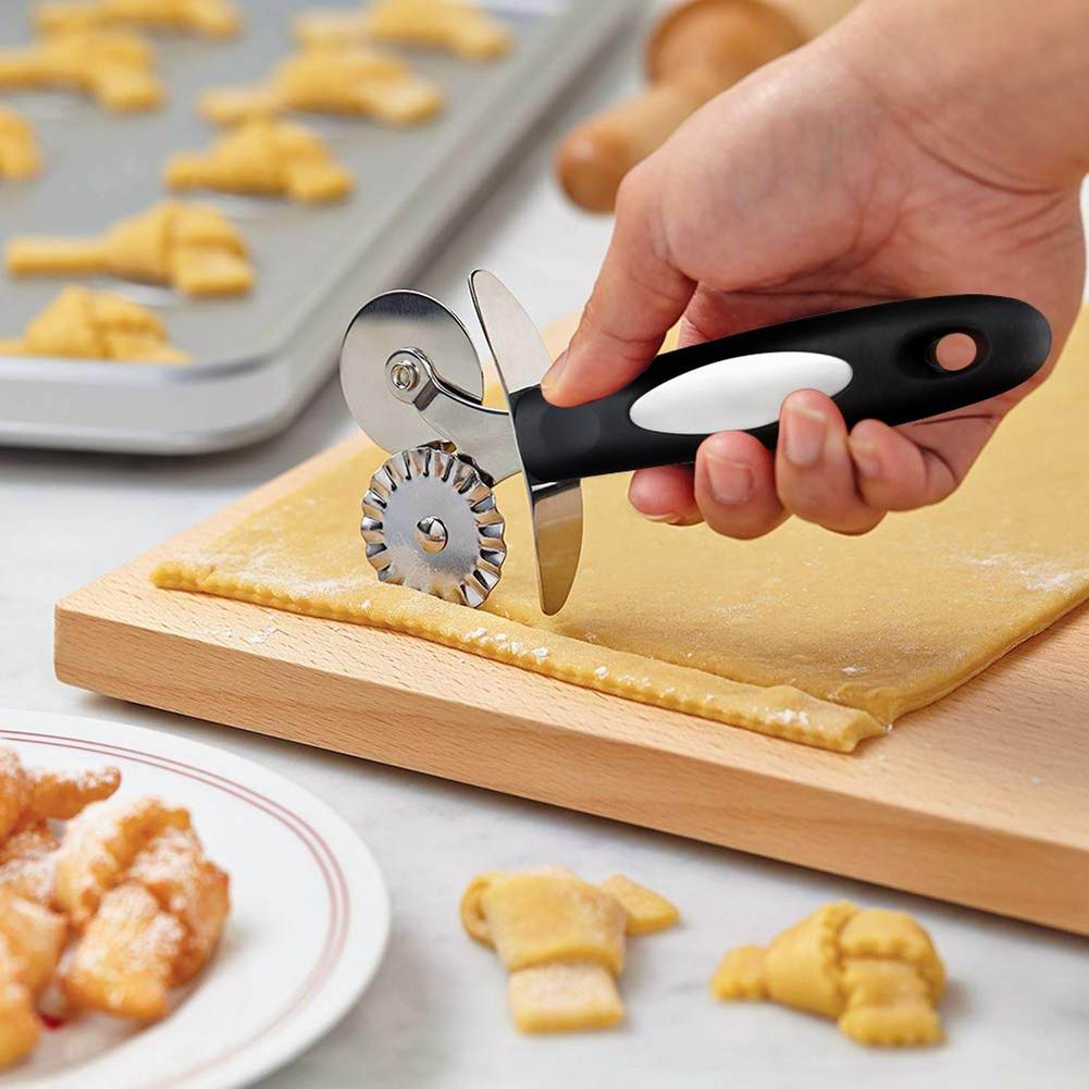 Baking Tools Stainless Steel Pastry Tool Set with Pastry Cutter, Dough Blender, Ravioli Cutter, Pastry Rolling Pin