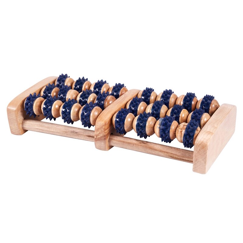 Massage rubberen wiel stimuleert de voet houten massager rolwiel voet - onderste acupunctuur gezondheidszorg