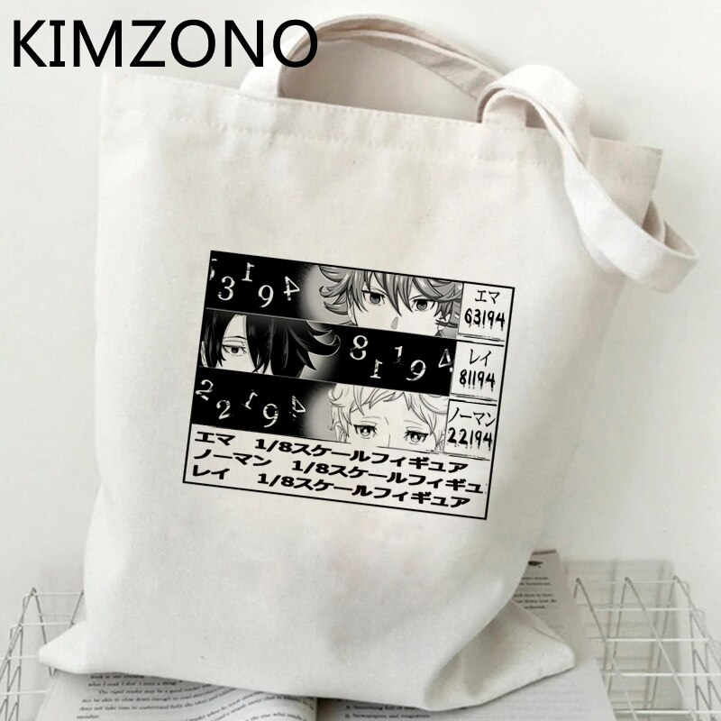 the Promised Neverland shopping bag bolsas de tela jute bag cotton bag bolsa compra ecobag bolsas ecologicas reciclaje sacolas: 54538