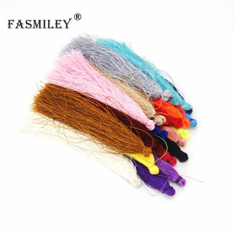Rayon Silk Tassels DIY 50pcs 95mm Embellish Handmade Jewelry Findings Supplies For Curtain Earrings Accessories Fringe LS011
