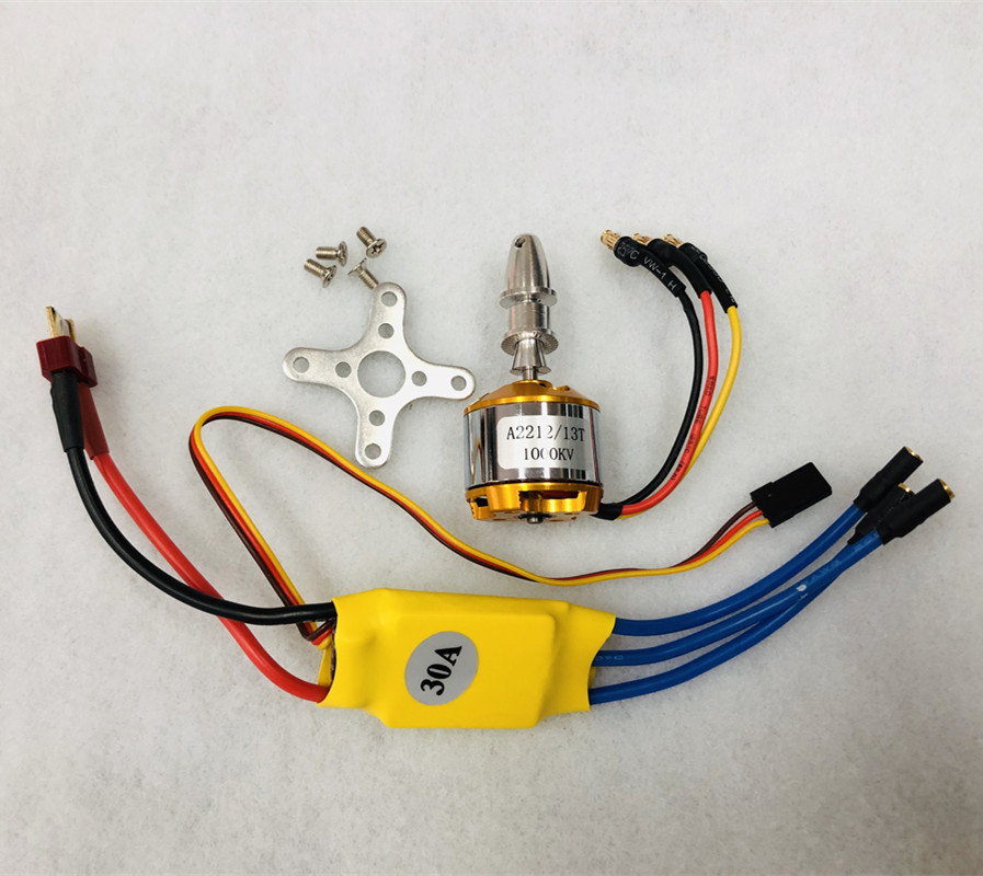 2212 A2212 1000KV Brushless Motor 30A ESC Motor Mount 1060 Propeller SG90 9G Micro Servo for RC Fixed Wing Plane Helicopter: Red