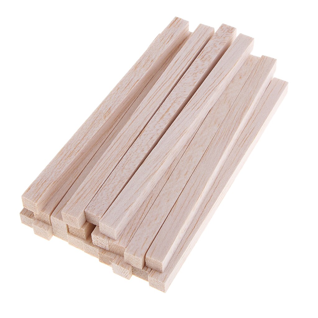 Bâton de Balsa carré inachevé, bloc de tige en bois pour enfants, fabrication d&#39;ornements artisanaux DIY 50/80/100/130/150mm