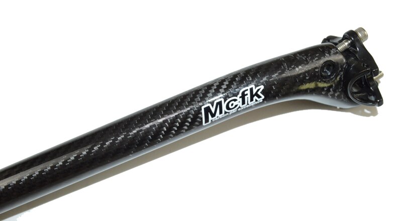 MCFK-tija de sillín de fibra de carbono para bicicleta de montaña, piezas de asiento mate, 27,2/30,8/31,6x400MM, desplazamiento, 25mm, ultraligero