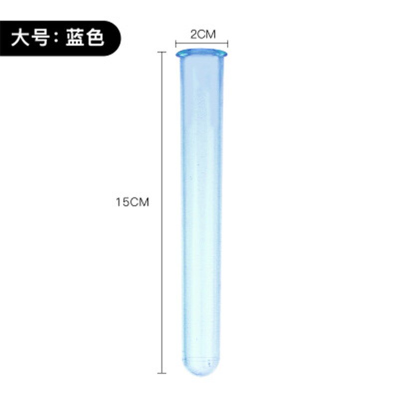 10Pcs Acrylic Test Tube Shot Cocktail Tool Martini Tequila Mixer Wine Beer Pong Bar KTV Bar Nightclub Bartender Accessories: Blue15cm