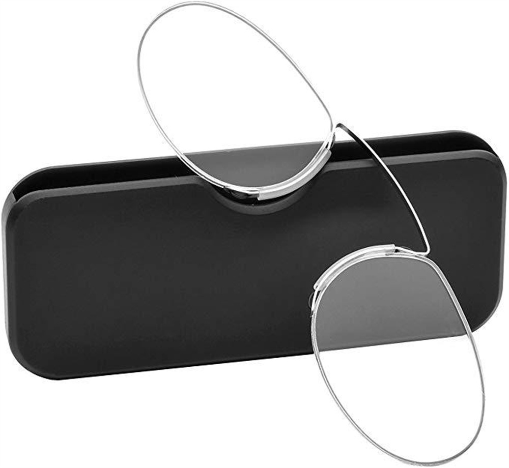 Gafas de lectura sin montura para hombre y mujer, lentes portátiles con Clip para la nariz, sin pierna, para presbicia, aumento + 1,0-+ 3,5