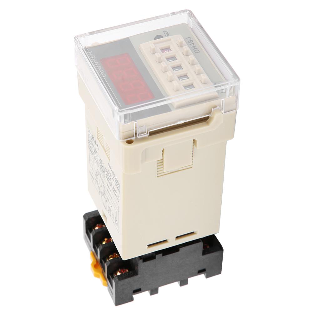 DH48J-11A 11-Pin Digital Counter Relay LED Display Counting Relay Tool 1-999900 220VAC