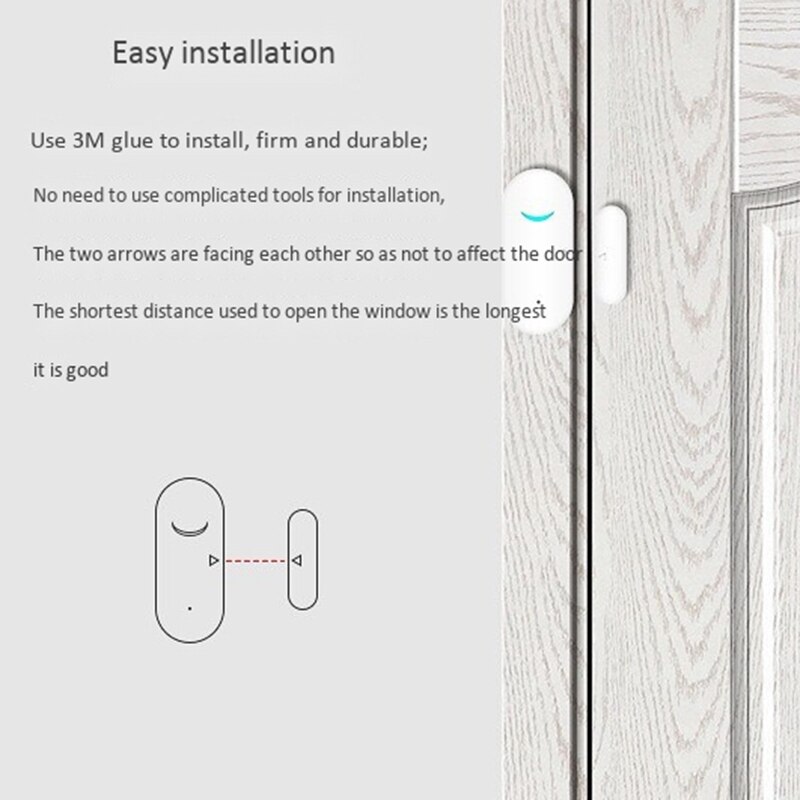 Tuya – capteur d'ouverture de porte et fenêtre, wi-fi, pour maison connectée, Anti-vol, alarme d'isolement