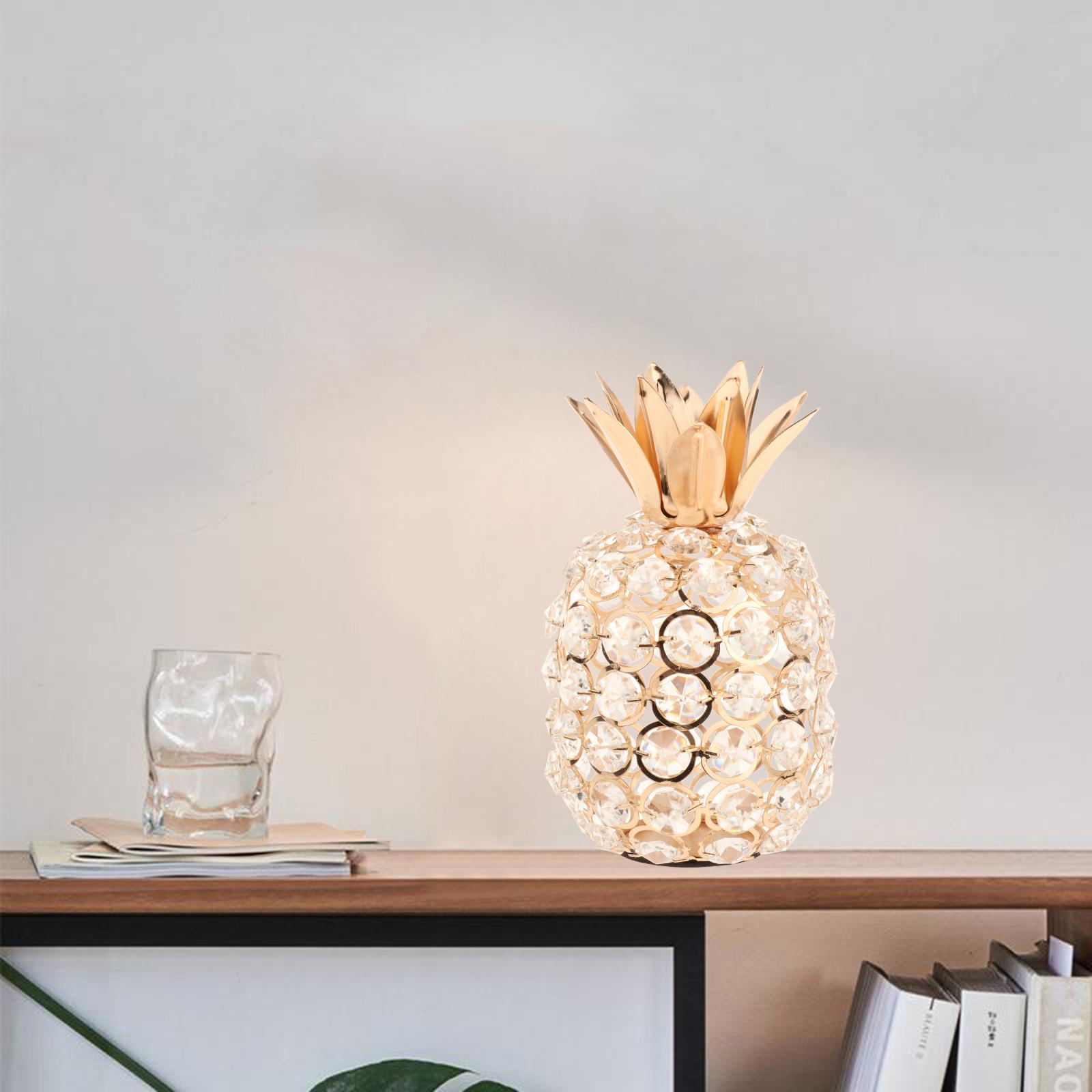 3D Cut Crystal Studded Ananas Fruit Ornament Art Handgemaakte Standbeeld Decor