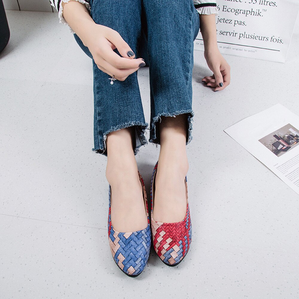 Est Women Suede Flats Basic Mixed Colors Pointy Toe Ballerina Female Pretty Flat Slip on Shoes