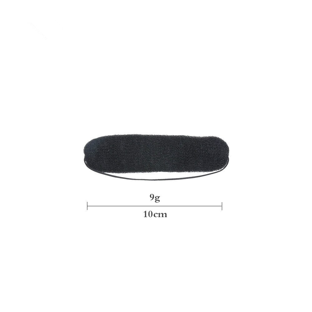 Hair Dispenser Sponge Bump Hollywood Style Rubber Band Strip Knit Hair Curler Long Hair Styling Tools Accessories: Black 10cm