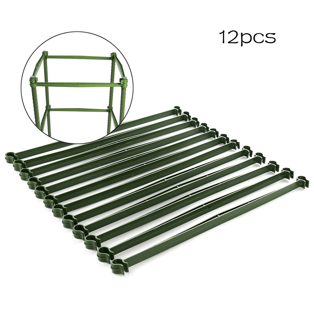 12 Pcs Stake Arms For Tomato Cage Expandable Trellis Connectors For Any 11mm Diameter Plant Stakes Buckle 30cm Length