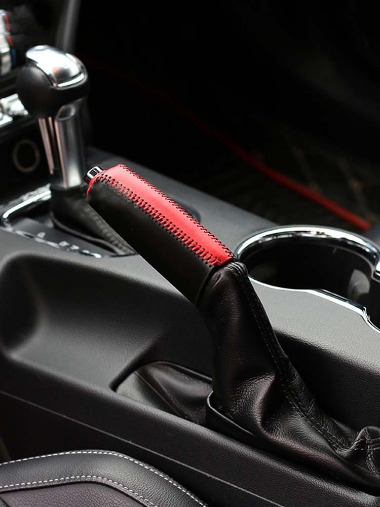 Lederen Handrem Cover Voor Ford Mustang Auto Styling
