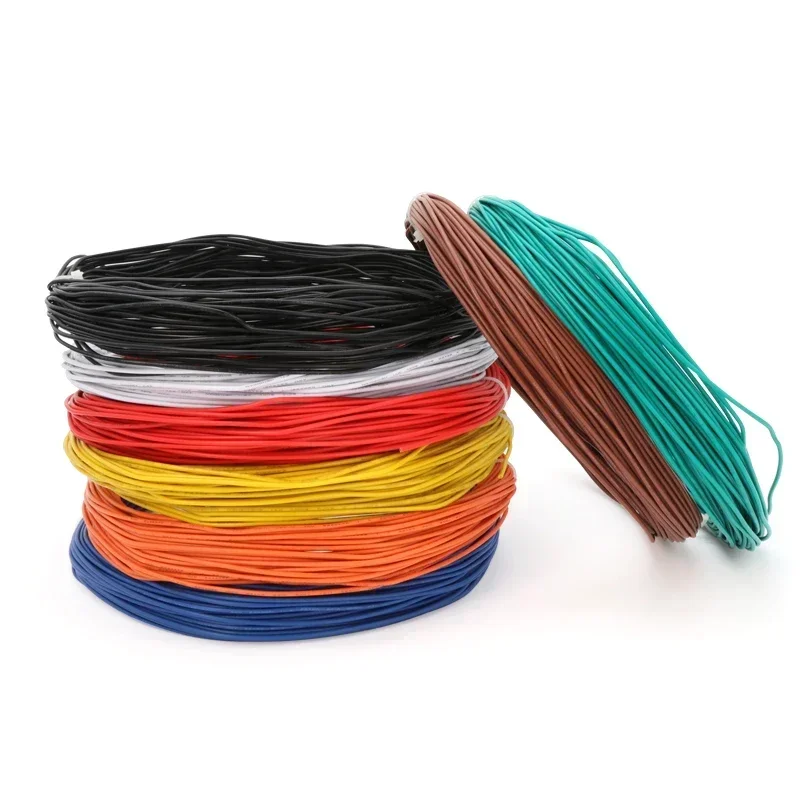 5Meters UL1007 Single Core Copper Wire 26 24 22 20 18 16 14 AWG PVC Insulation Solid Tinned Plating Line Electric Cable Line