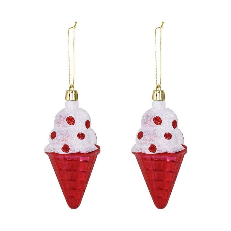 2pcs Christmas Ball Ornament Mold Xmas Tree Ice Cream Snowman House Small Turn Combination Pendant Christmas Tree Decorations: B03