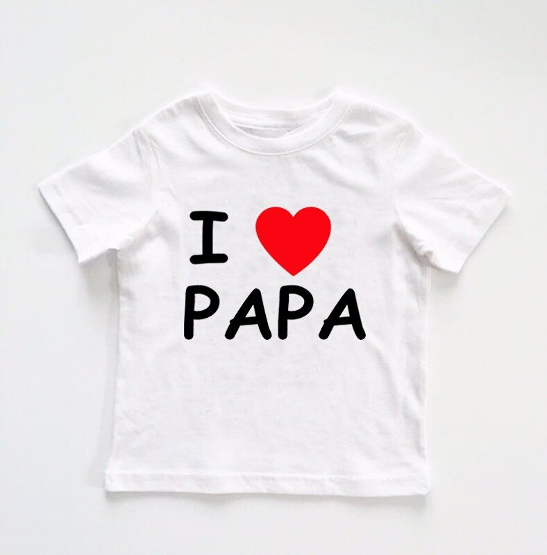 Katoen Zomer Baby Kinderen Zachte Shorts T-shirt Todder Jongen En Meisje Kinderen I Love Papa & Mama Leuke Kleding stuff: 01 / 12m