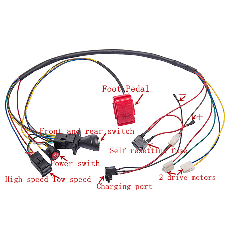freundlicher-Elektroauto, DIY-modifizierte Drähte und Schalter-einstellen, selbstgemachtes freundlicher-Elektroauto, für Elektroauto, freundlicher-Fahrspielzeug: verrotten