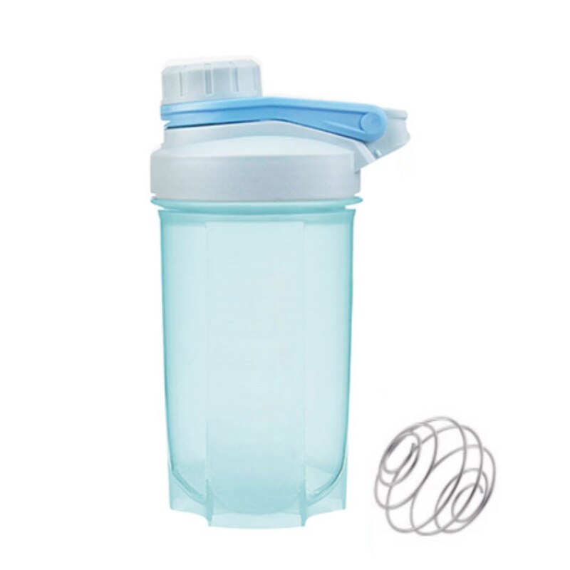 Zl Huishoudelijke Benodigdheden 500Ml Schudden Cup Plastic Eiwitpoeder Milkshake Cup Draagbare Fitness Oefening Cup: Blauw