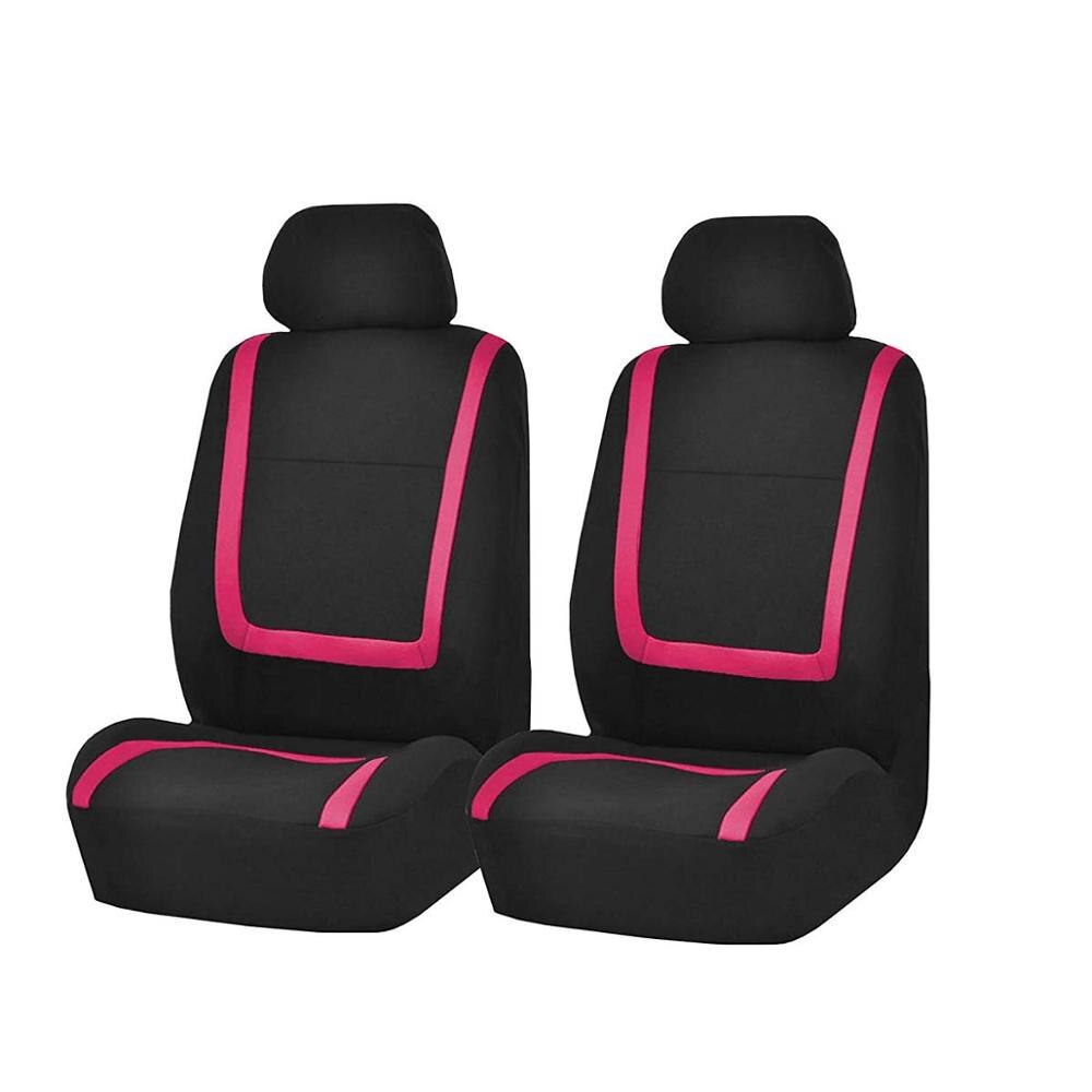 Car Seat Covers Interior Accessories Airbag Compatible Seat Cover For Lada Volkswagen Red Blue Gray Seat Protector: Rose red