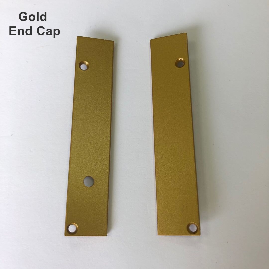 60mm/80mm LED Skirting Line Strip Light Aluminum Profile Accessories Baseboard Plastic Internal Angle External Corner Connector: Gold End Cap / 60mm