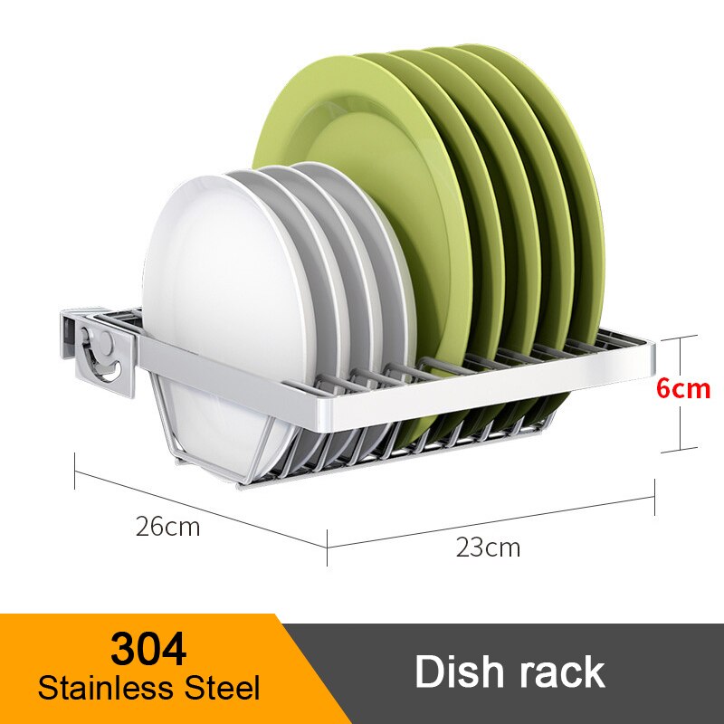 304 Roestvrijstalen Keuken Plank Rack Drogen Drain Opslag Houders Keuken Schaaltje Bestek Cup Afvoer Rack Keuken Organizer: H