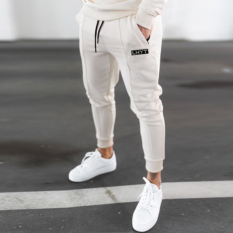 Joggingbyxor herr slim-fit sportbyxor herr gym fitness träning fitness byxa bomull stretch byxor